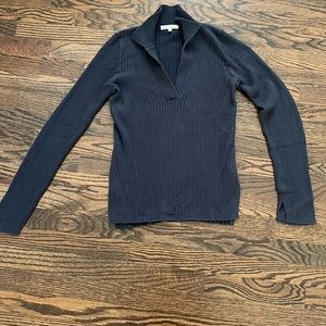 Alex Mill navy blue small collared sweater